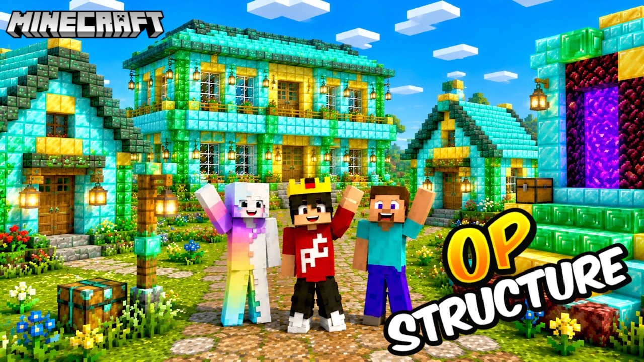 Minecraft But Every Structure Is OP 😍 | MINECRAFT GAMEPLAY