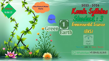 Class 3  EVS Unit 1 I Green Earth I Vine Plants & Water Plants (Page 12) @GeneralEduOnline