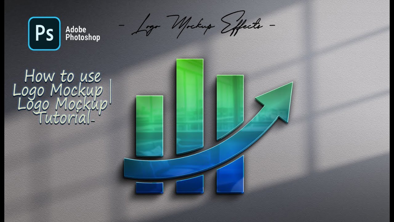 Logo mockup free download and how to use it on photoshop | 3d logo mockup psd file