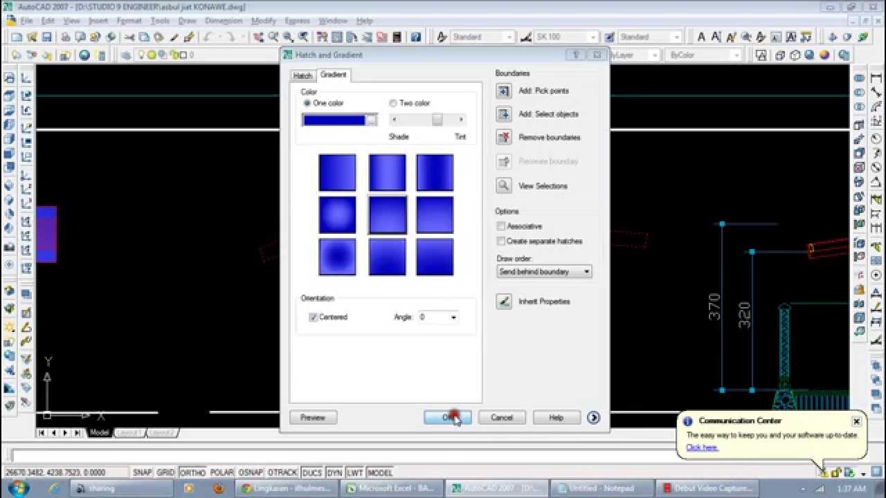 Cara Memberi Warna Yang Sama Pada CAD 2007 YouTube