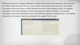 Read the excerpt from "Digging: Between my finger and my thumb The squat pen rests snug as a gun. Wh