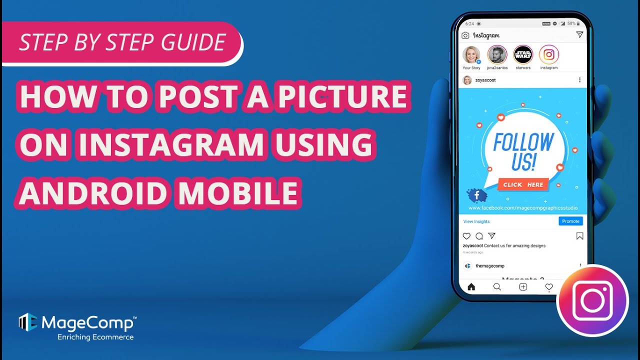How to Post a Picture on Instagram using Android Mobile - YouTube