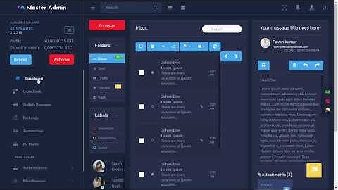 Cryptocurrency Bootstrap 5 Admin Template Dashboard UI Kit with Dark LTR Theme