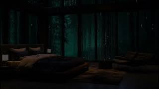Tranquil Rainy Night: Relaxation at its Finest with Rain Sounds by the Forest Window 🌧️💤