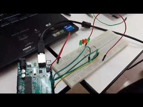 IMPLEMENTACIÓN FÍSICA CON ARDUINO Y LEDS (oscilación 0.5 segundos ...