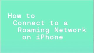 How to connect to a roaming network on iPhone | 48 | Changing up mobile screenshot 1