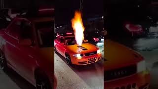 AMAZING FLAMES 🔥 AUDI A4 B5 VR6TURBO 999+ hp