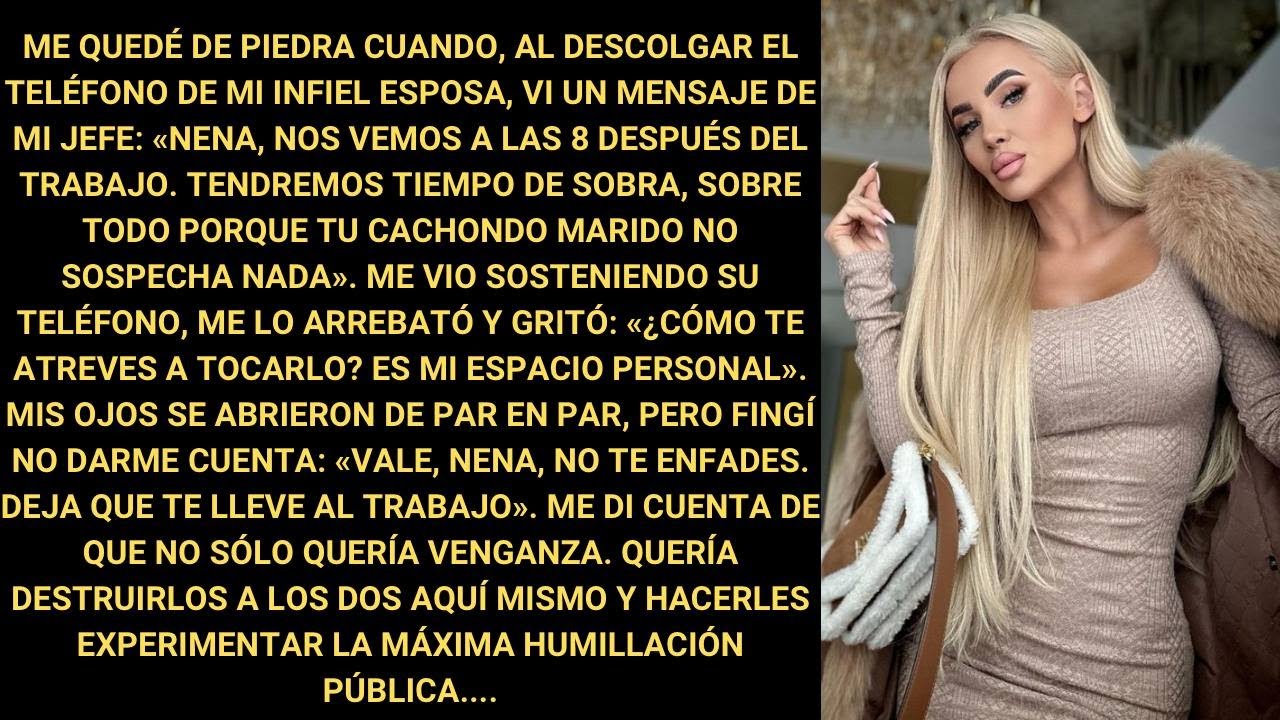 Me quedé de piedra cuando vi un mensaje de mi jefe a mi esposa infiel: Nos vemos...