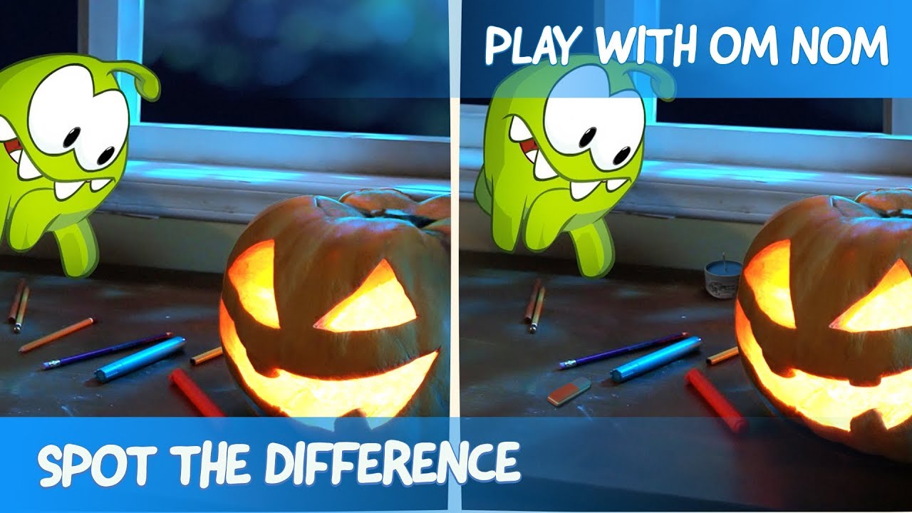 ⁣Spot the Difference - Om Nom Stories: Halloween Special (Cut the Rope)