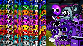 All PURPLE Characters Rainbow Friends Vs All Rainbow Friends All Colors | Friday Night Funkin Mod