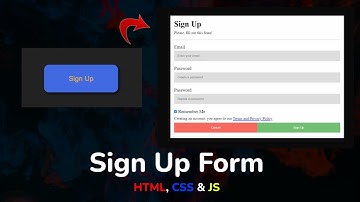 Форма регистрации HTML, CSS & JS || Sign up form using HTML CSS JS