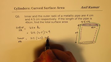 Curved Surface Area of Cylinder All Related Examples Grade 8 NCERT