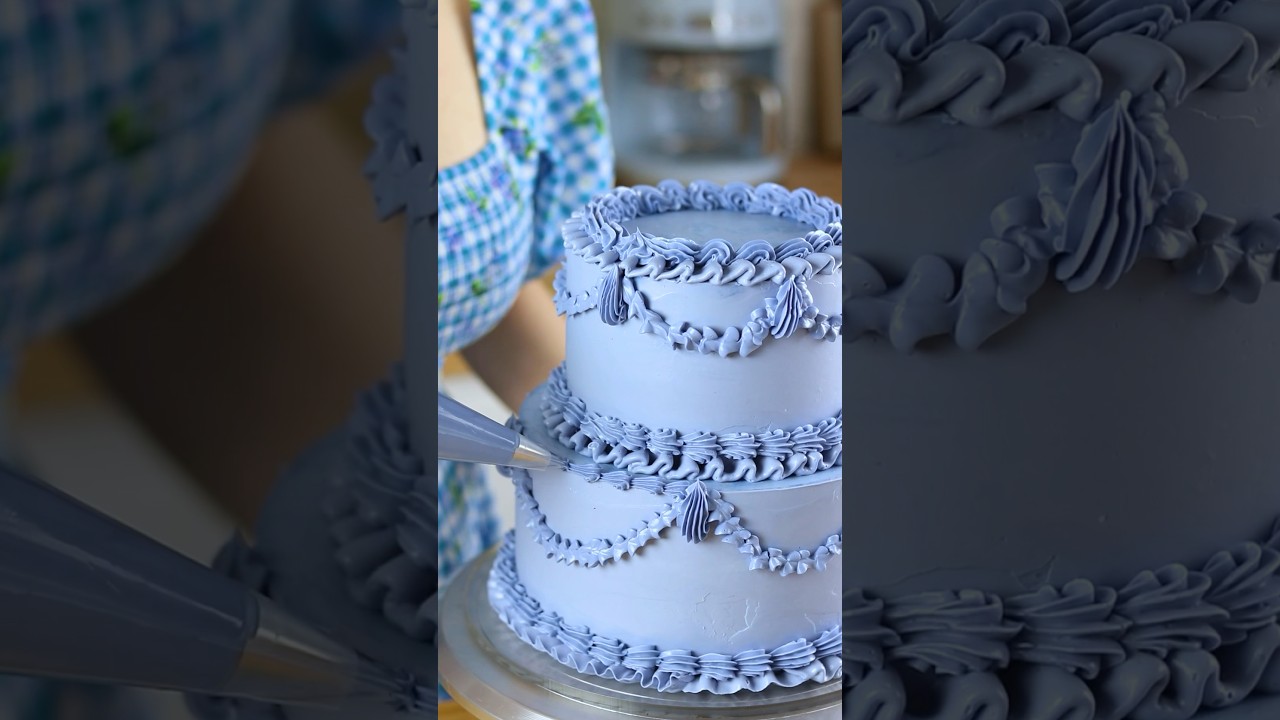 Blueberry Vintage Cake 🫐 #dessert