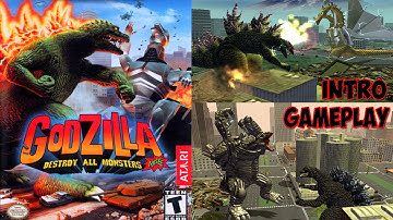 Godzilla: Destroy All Monsters Melee INTRO & GAMEPLAY GAMECUBE HD