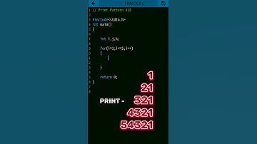 Print Pattern in C | c programming |18| #pattern #coding #c #problem