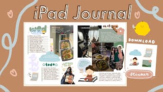 iPad Journal ASMR ? | Digital Bullet Journal | GoodNotes Planner | Free Template and Stickers | iPad