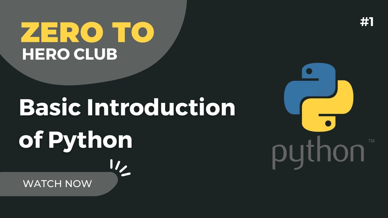  1 basic introduction in hindi python 3 crash course youtube