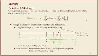 COMP526 (Spring 2022) 7-4 §7.4 Entropy and Entropy bounds for Huffman codes