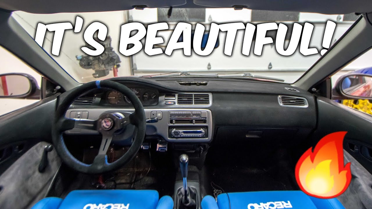 Installing New Suede Dash In The Eg Civic