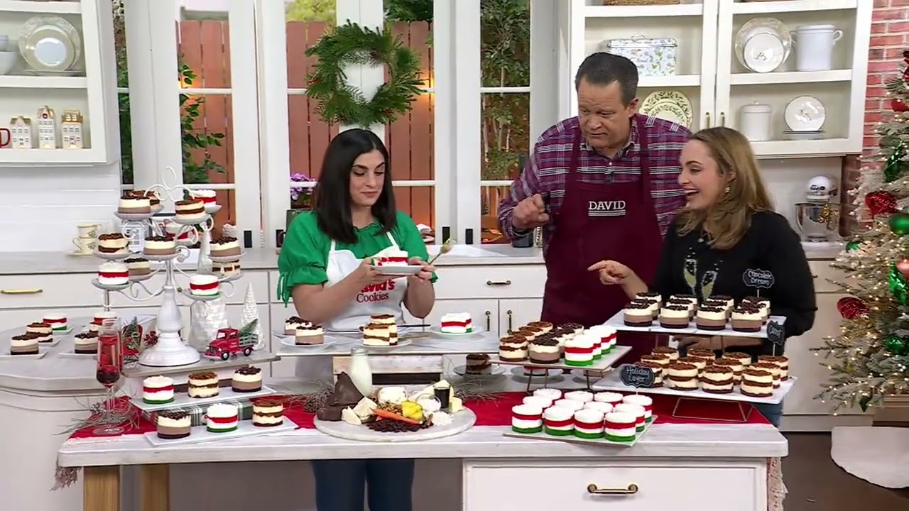 David's Cookies 12 Individual Hand Crafted Holiday Desserts on QVC
