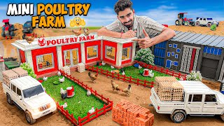 Making a Mini Poultry Farm with bricks using Rc Tractor 🐓 Mini City Projects 👍 screenshot 5