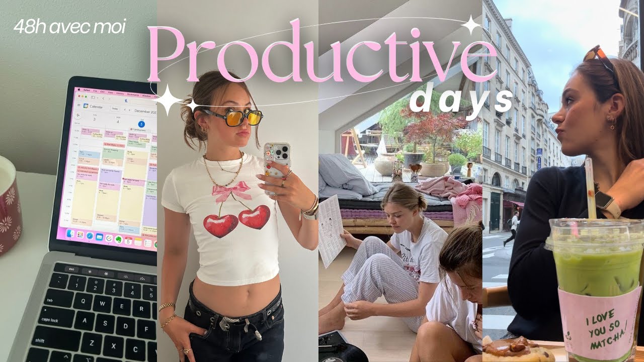 WEEKEND PRODUCTIF- 48h avec moi *révisions, travail, selfcare 🫧🥒🧴🎧