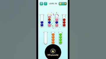 Ball sort puzzle game level 15 | puzzle gme  #ballsort #puzzle #puzzlegame #connectthedots