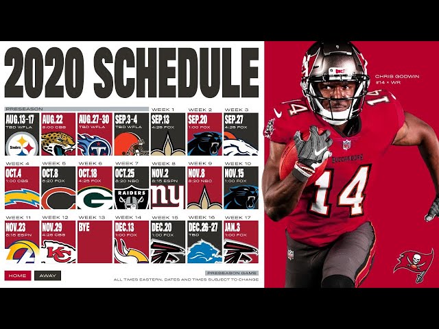tampa bay football schedule