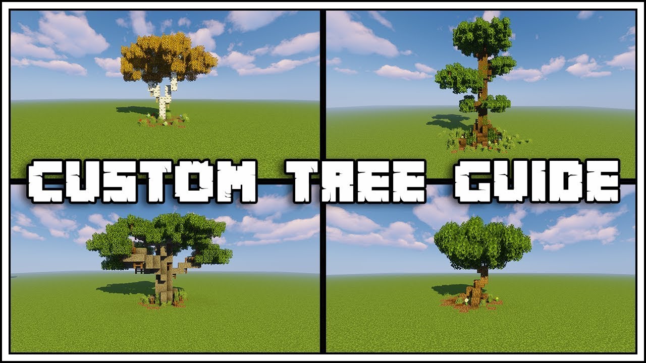 Minecraft Custom Tree Guide Tutorial [World Download] - YouTube