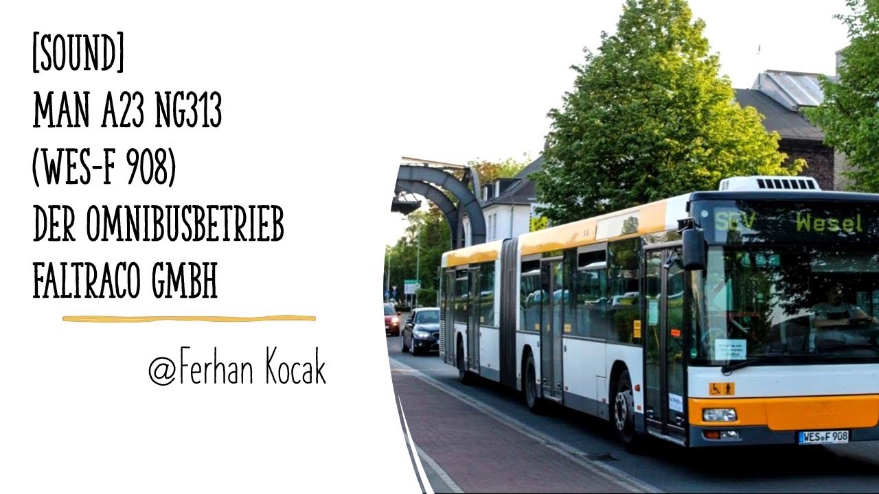 [Sound] MAN A23 NG313 (WES-F 908) der Omnibusbetrieb Faltraco GmbH