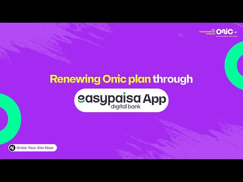 How to renew Onic plans through easypaisa App
