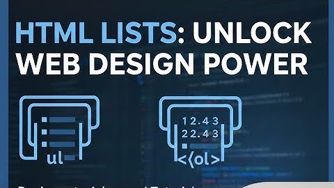 Lijsten in HTML