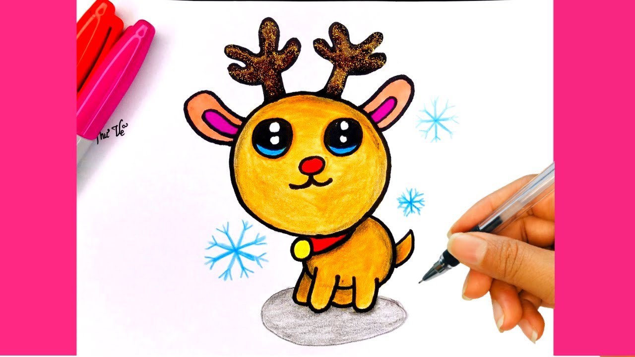 Hướng Dẫn Vẽ Con Tuần Lộc Dễ Thương - Đơn Giản/How To Draw Cartoon Rudolph  - Trang Cung Cấp Liên Quan Đến Chủ Đề Vẽ Tại Đây - Sàn Ô Tô Việt Nam