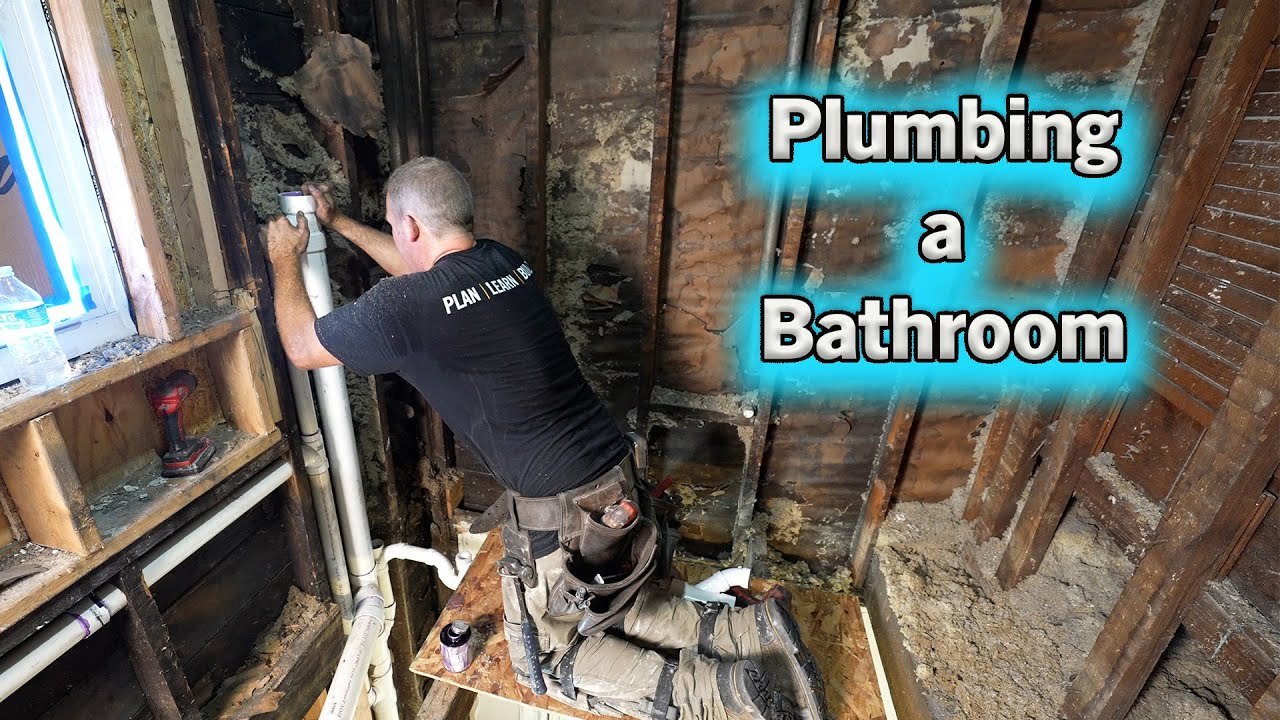 Plumbing a bathroom