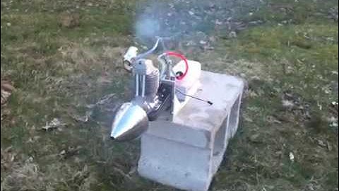 ASP FS120AR 4-stroke engine during break-in.