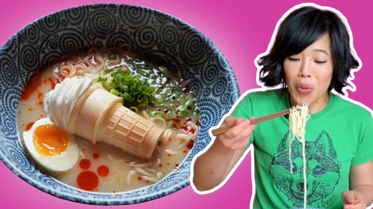 🍦Ice Cream Cone Ramen 🍜 YouTube