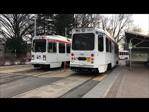 SEPTA Trolleys in and about the 40th Street Trolley Portal