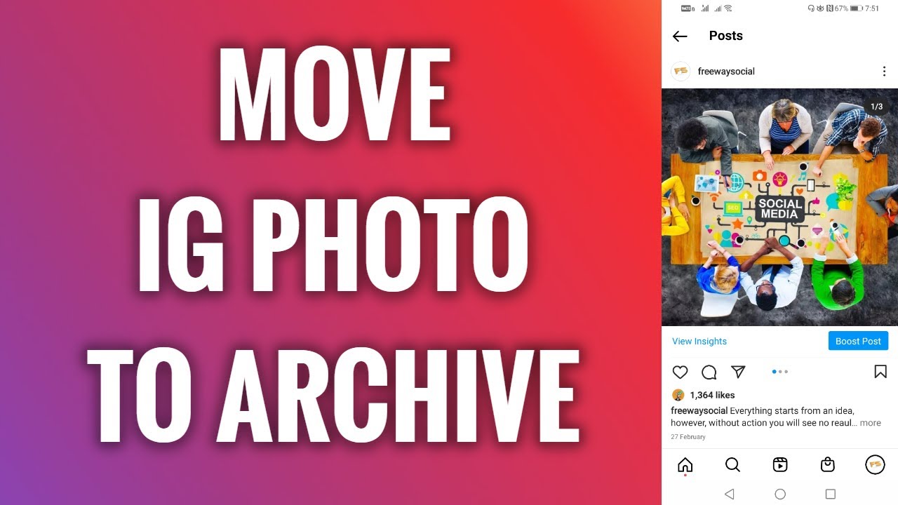 How To Move Instagram Photo To Archive YouTube