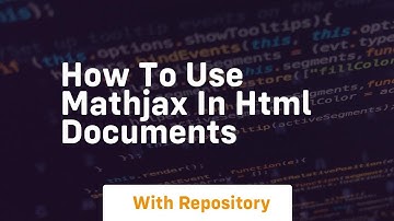 How to use mathjax in html documents