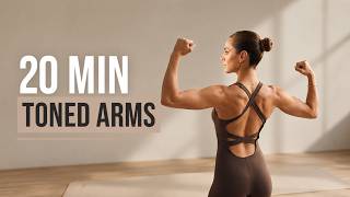 20 MIN TONED ARMS Workout | Dumbbells | No Repeat, All Standing Upper Body Workout