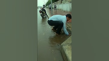 Remove Trash Clogged Culvert Drain #unclog #remove #culvert #shorts