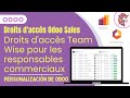 Droits d'accès Odoo Sales