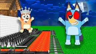 Queen Bingo The Most Secure House vs Evil Bluey In Minecraft