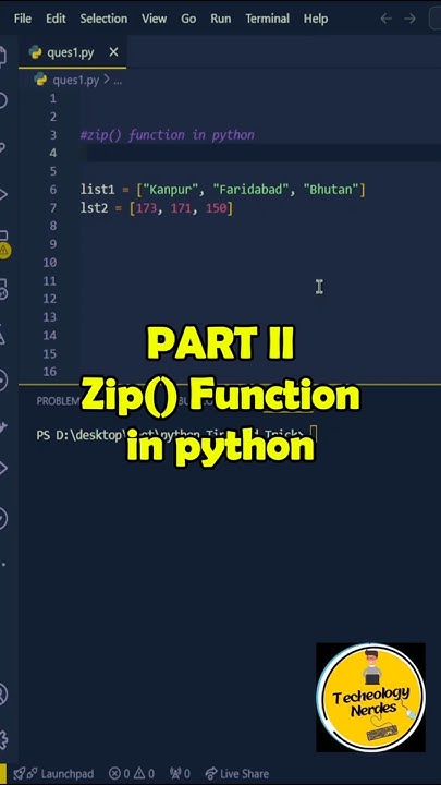 Zip Function Part II in Python | easy explanation and code #python # ...