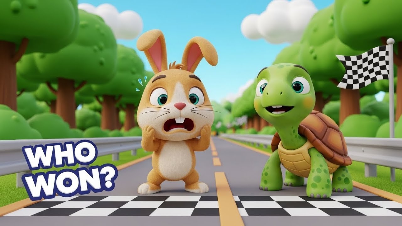Fast Rabbit vs Slow Turtle | Who Won the Race? | Moral Story