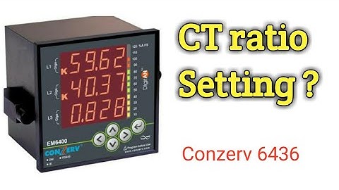 How to set CT/PT Ration On Conzerv EM6400/6436 Energy Meter ! Electrical Knowledge !! #ConzervMeter