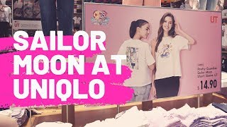 Trying on the NEW Sailor Moon UT Collection at Uniqlo | SHOP WITH ME
