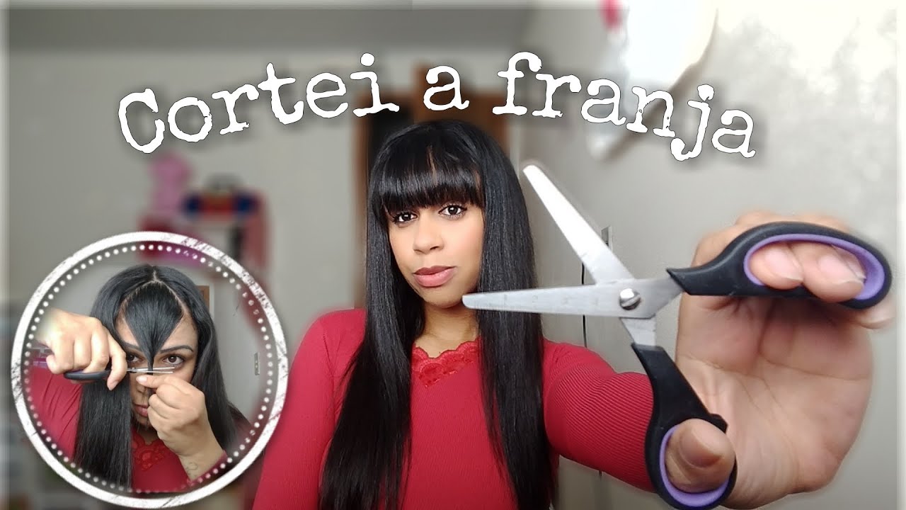 COMO CORTAR A FRANJA SOZINHA EM CASA - YouTube