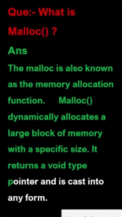 What Is Malloc Function In C Dynamic Memory Allocation In C short what-is-malloc-function-in-c-dynamic-memory-allocation-in-c-short