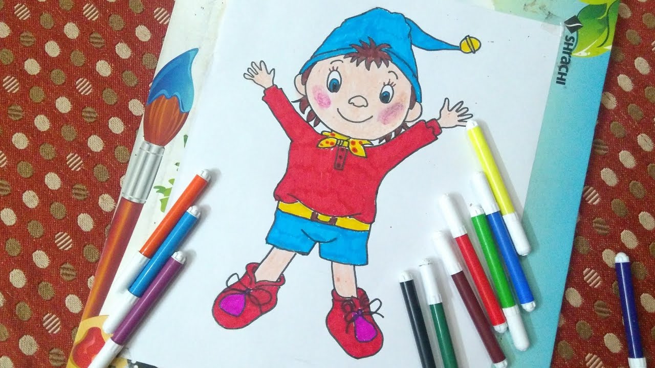 Drawing Noddy | with sketch pen | for kids - YouTube